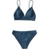 CUPSHE Women Bikini Set Solid Color Sexy Triangle Two Piece Swimsuit(Navy)