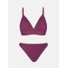 CUPSHE Women Bikini Set Solid Color Sexy Triangle Two Piece Swimsuit(Purple)
