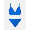CUPSHE Women Bikini Set Solid Color Sexy Triangle Two Piece Swimsuit(Royal Blue)