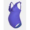 CUPSHE Women Swimsuit Maternity One Piece Bathing Suit Deep V Neck Ruffle Back Tie Ruching Adjustable Straps Swimwear(Electric Blue)