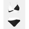 CUPSHE Women’s Bikini Sets Two Piece Swimsuit High Waisted V Neck Twist Front Adjustable Spaghetti Straps Bathing Suit(Black/White)