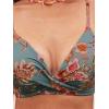 CUPSHE Women’s Bikini Sets Two Piece Swimsuit High Waisted V Neck Twist Front Adjustable Spaghetti Straps Bathing Suit(Red Floral)