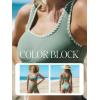 CUPSHE Women’s Bikini Sets Two Piece Swimsuit Scoop Neck Tank Wide Straps Midkini Stitching(Light Green)