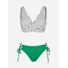 CUPSHE Women’s Bikini Swimsuit Front Cross Lace Up Two Piece Bathing Suit(Cadmium Green)