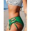 CUPSHE Women’s Bikini Swimsuit Front Cross Lace Up Two Piece Bathing Suit(Cadmium Green)
