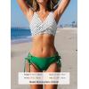CUPSHE Women’s Bikini Swimsuit Front Cross Lace Up Two Piece Bathing Suit(Cadmium Green)