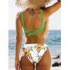 CUPSHE Women’s Bikini Swimsuit Front Cross Lace Up Two Piece Bathing Suit(Olive Green)