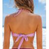 CUPSHE Womens Bikini Top Swimsuit Bandeau Top Back Tie with Removable Shoulder Straps(Lavender Purple)