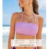 CUPSHE Womens Bikini Top Swimsuit Bandeau Top Back Tie with Removable Shoulder Straps(Lavender Purple)