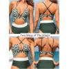 CUPSHE Women’s One Piece Swimsuit Plunge Neckline Cutout Criss Cross Bathing Suit(Olive Green/White Polka Dots)