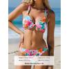 CUPSHE Women’s Two Piece Bikini Set Floral Print Knot Bunny Tie(Bright Floral Print)