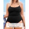 CUPSHE Plus Size Women’s One Piece Bathing Suit Scoop Neck Swimsuit Cutouts Side Drawstring Adjustable Straps(Black)