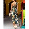 CUPSHE Women Floral Maxi Dress Summer One Shoulder Vacation Beach Sundress Tropical Sleeveless Casual Holiday Boho Long Dress(Blue Tropical 01)