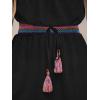 CUPSHE Women Swimsuit Coverup Strapless Tube Beach Cover Up Romper Smocked Swimwear Coverups(Black)
