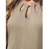 CUPSHE Women’s Beach Cover Ups Sleeveless Swimsuit Coverup Halter Basic Mini Dress(Light Khaki)