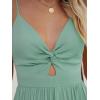 CUPSHE Women Casual Dress Beach Sleeveless V Neck Summer Cutout Spaghetti Straps Formal Maxi Sun Dresses(Mint)