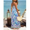 CUPSHE Women’s Maxi Dress Ditsy Floral Smocked Summer Sundress Sleeveless Ruffled Spaghetti Straps Long Beach Formal Dress(Blue Purple)