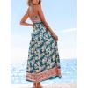CUPSHE Women’s Maxi Dress Ditsy Floral Smocked Summer Sundress Sleeveless Ruffled Spaghetti Straps Long Beach Formal Dress(Navy Floral)