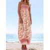 CUPSHE Women’s Maxi Dress Ditsy Floral Smocked Summer Sundress Sleeveless Ruffled Spaghetti Straps Long Beach Formal Dress(Yellow Floral)