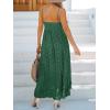 CUPSHE Women’s Summer Dresses Sleeveless Lace Casual Tassel Beach Spaghetti Straps Flowy Maxi Sun Dress(Olive Green)