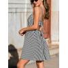 CUPSHE Women’s Casual Summer Dresses Sleeveless Spaghetti Strap Striped Lightweight Mini Sundress Beach Vacation Dress(Black Striped)