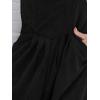 CUPSHE Womens Jumpsuit Corduroy Overalls Square Neck Sleeveless Wide Leg Jumpsuits Pockets Casual Outfit Loose Fall Romper(Black 2)