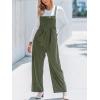 CUPSHE Womens Jumpsuit Corduroy Overalls Square Neck Sleeveless Wide Leg Jumpsuits Pockets Casual Outfit Loose Fall Romper(Green2)
