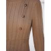CUPSHE Women’s Mini Dresses Round Neck Long Sleeve Textured Button Knit A Line Short Casual Fall Dresses(Camel)