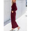 CUPSHE Women’s One Piece Jumpsuits V Neck Long Lantern Sleeve Overalls Wide Leg Pants High Waist Rompers Vacation Outfits(Wine)