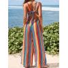 CUPSHE Women’s Romper V Neck Cami Keyhole Straight leg Jumpsuit Wide leg Outfit Casual Dressy(Colorful)