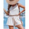 CUPSHE Womens Summer Casual Sleeveless Romper Overalls One Piece Jumpsuit Beach Cover Up Vacation Summer Outfits(Beige)
