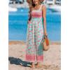 CUPSHE Women’s Summer Jumpsuit Disty Floral Elastic High Waist Sleeveless Wide Leg Beach Vacation Boho Jumpsuit with Pockets(Mint)