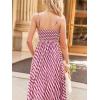 CUPSHE Womens Summer Maxi Dress Casual Sleeveless Square Neck Striped Beach Long Dress with Pockets(Lavender Wavy Striped)