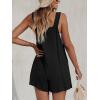 CUPSHE Women’s Summer Sleeveless Overall Adjustable Loose Jumpsuit Beach Romper Travel Vacation Outfits with Pockets(Black)