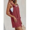 CUPSHE Women’s Summer Sleeveless Overall Adjustable Loose Jumpsuit Beach Romper Travel Vacation Outfits with Pockets(Brick Red)