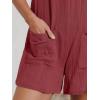 CUPSHE Women’s Summer Sleeveless Overall Adjustable Loose Jumpsuit Beach Romper Travel Vacation Outfits with Pockets(Brick Red)