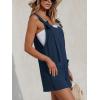 CUPSHE Women’s Summer Sleeveless Overall Adjustable Loose Jumpsuit Beach Romper Travel Vacation Outfits with Pockets(Dark Blue)