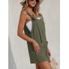 CUPSHE Women’s Summer Sleeveless Overall Adjustable Loose Jumpsuit Beach Romper Travel Vacation Outfits with Pockets(Dark Green)
