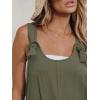 CUPSHE Women’s Summer Sleeveless Overall Adjustable Loose Jumpsuit Beach Romper Travel Vacation Outfits with Pockets(Dark Green)