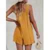 CUPSHE Women’s Summer Sleeveless Overall Adjustable Loose Jumpsuit Beach Romper Travel Vacation Outfits with Pockets(Ginger)