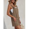 CUPSHE Women’s Summer Sleeveless Overall Adjustable Loose Jumpsuit Beach Romper Travel Vacation Outfits with Pockets(Light Brown)