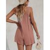 CUPSHE Women’s Summer Sleeveless Overall Adjustable Loose Jumpsuit Beach Romper Travel Vacation Outfits with Pockets(Pink)