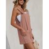 CUPSHE Women’s Summer Sleeveless Overall Adjustable Loose Jumpsuit Beach Romper Travel Vacation Outfits with Pockets(Pink)