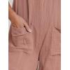 CUPSHE Women’s Summer Sleeveless Overall Adjustable Loose Jumpsuit Beach Romper Travel Vacation Outfits with Pockets(Pink)