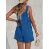 CUPSHE Women’s Summer Sleeveless Overall Adjustable Loose Jumpsuit Beach Romper Travel Vacation Outfits with Pockets(Royal Blue)