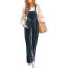CUPSHE Womens Sleeveless Jumpsuit Fall Winter Casual Square Neck Wide Leg Romper with Pockets Cozy Overalls Outfit(Navy)
