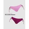 CUPSHE Women’s 2 Piece Bikini Set Back Braided Straps with Reversible Bottom(Light Purple)