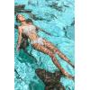 CUPSHE Women’s 2 Piece Bikini Set Back Braided Straps with Reversible Bottom(Navy Vertical Stripes)