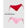 CUPSHE Women’s 2 Piece Bikini Set Back Braided Straps with Reversible Bottom(Pink/Red)