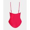 CUPSHE Women’s One Piece Swimsuit Tummy Control V Neck Bathing Suits(Rose Red)